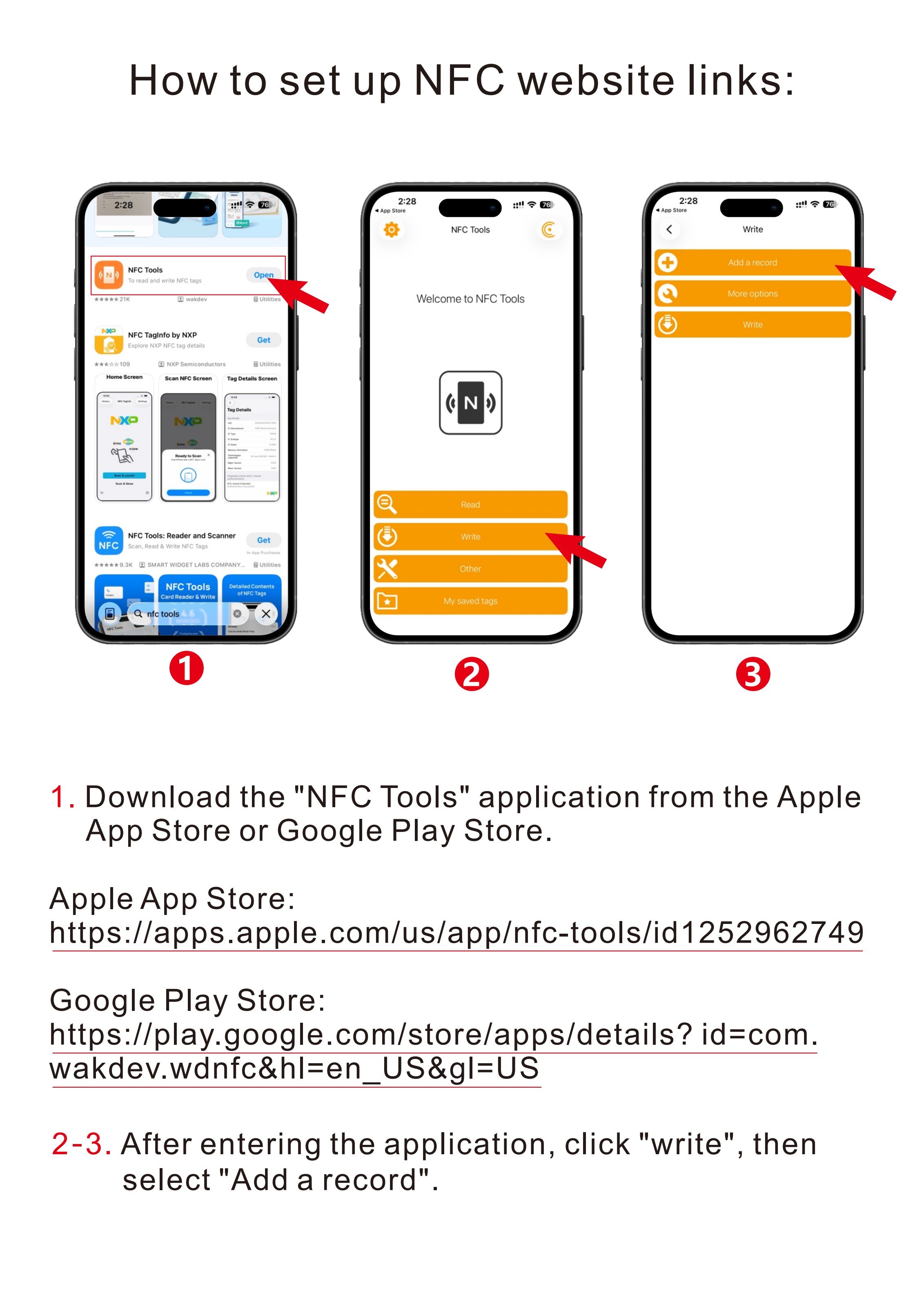 NFC setup step 1