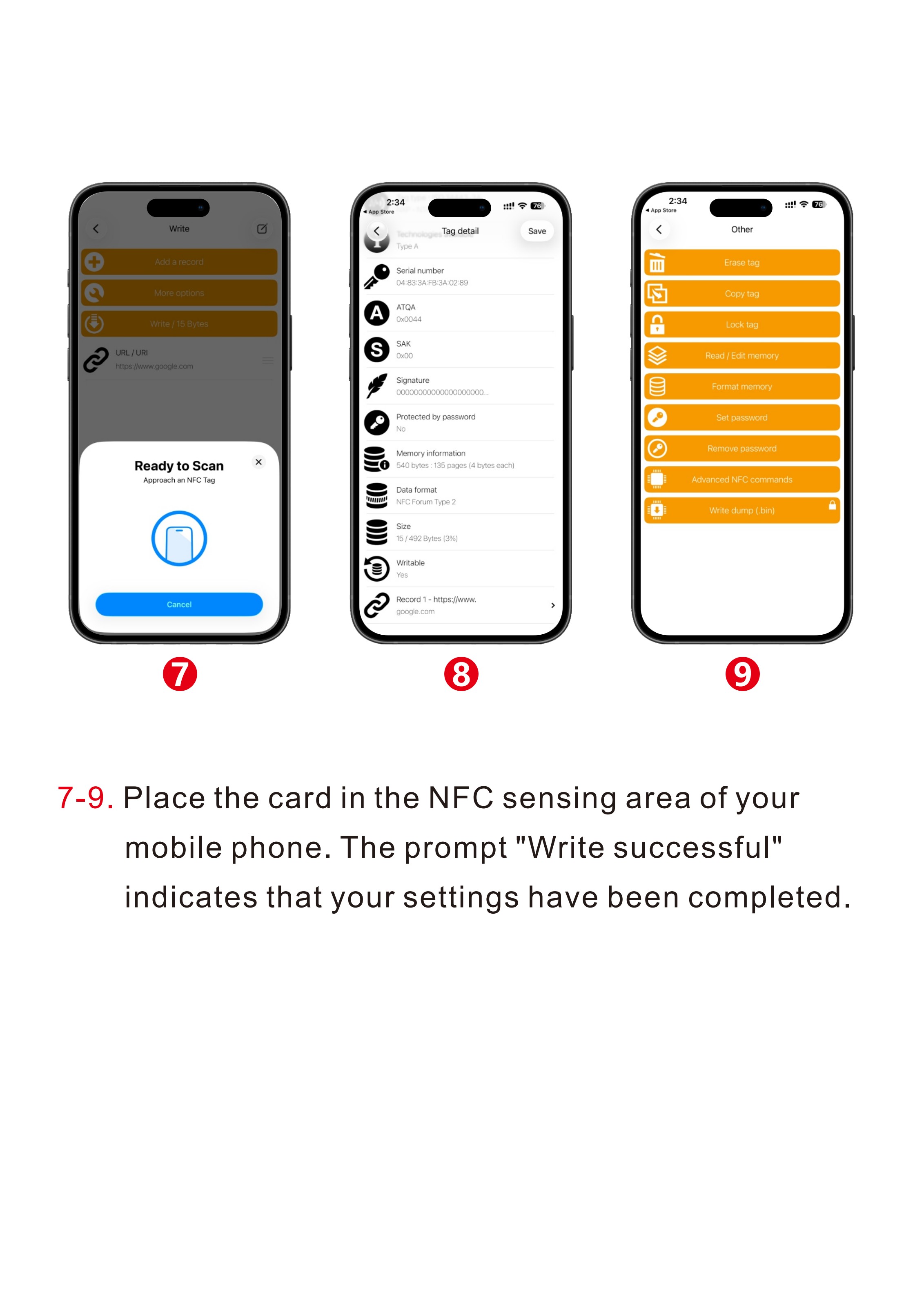 NFC setup step 3
